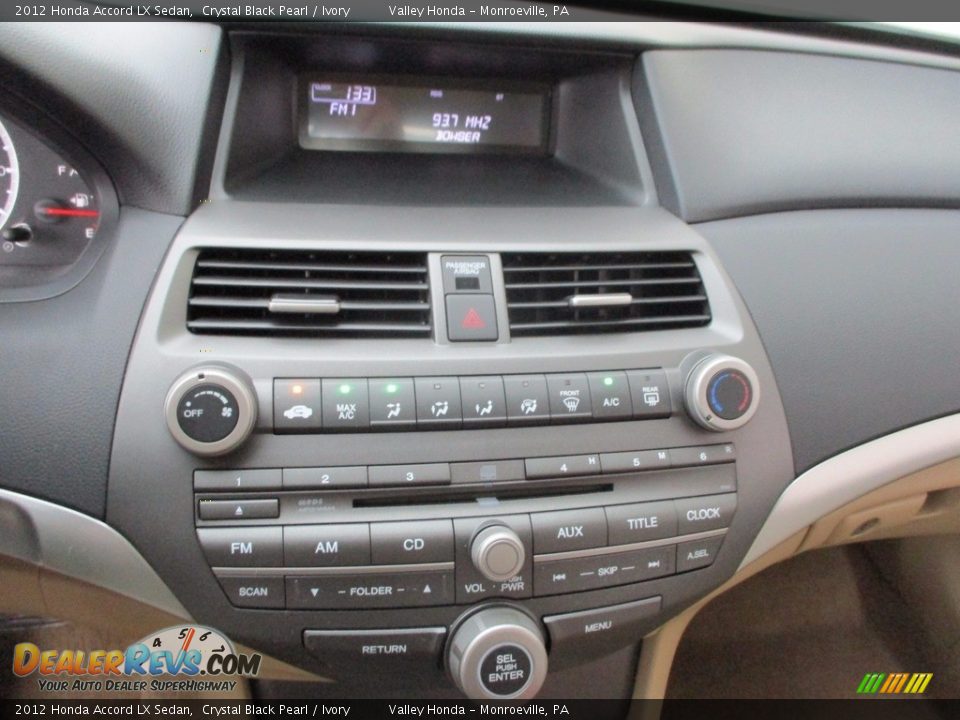 2012 Honda Accord LX Sedan Crystal Black Pearl / Ivory Photo #15