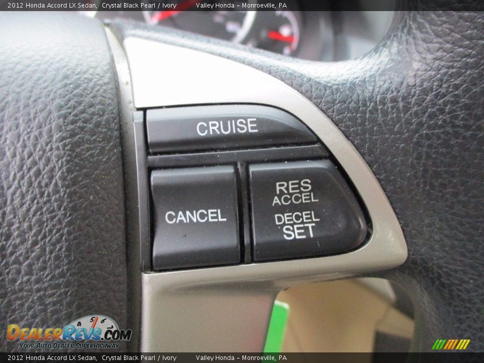 2012 Honda Accord LX Sedan Crystal Black Pearl / Ivory Photo #16