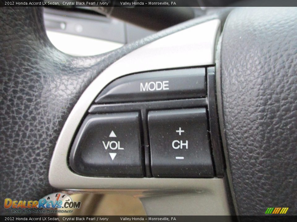 2012 Honda Accord LX Sedan Crystal Black Pearl / Ivory Photo #17