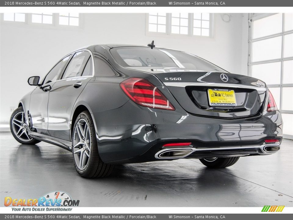 2018 Mercedes-Benz S 560 4Matic Sedan Magnetite Black Metallic / Porcelain/Black Photo #3
