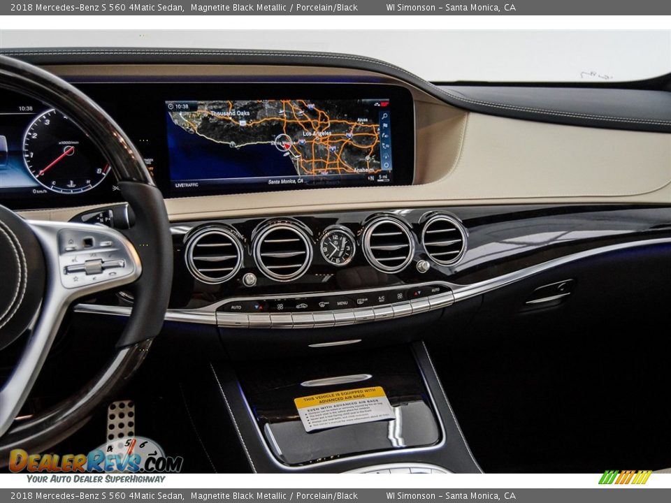 2018 Mercedes-Benz S 560 4Matic Sedan Magnetite Black Metallic / Porcelain/Black Photo #5