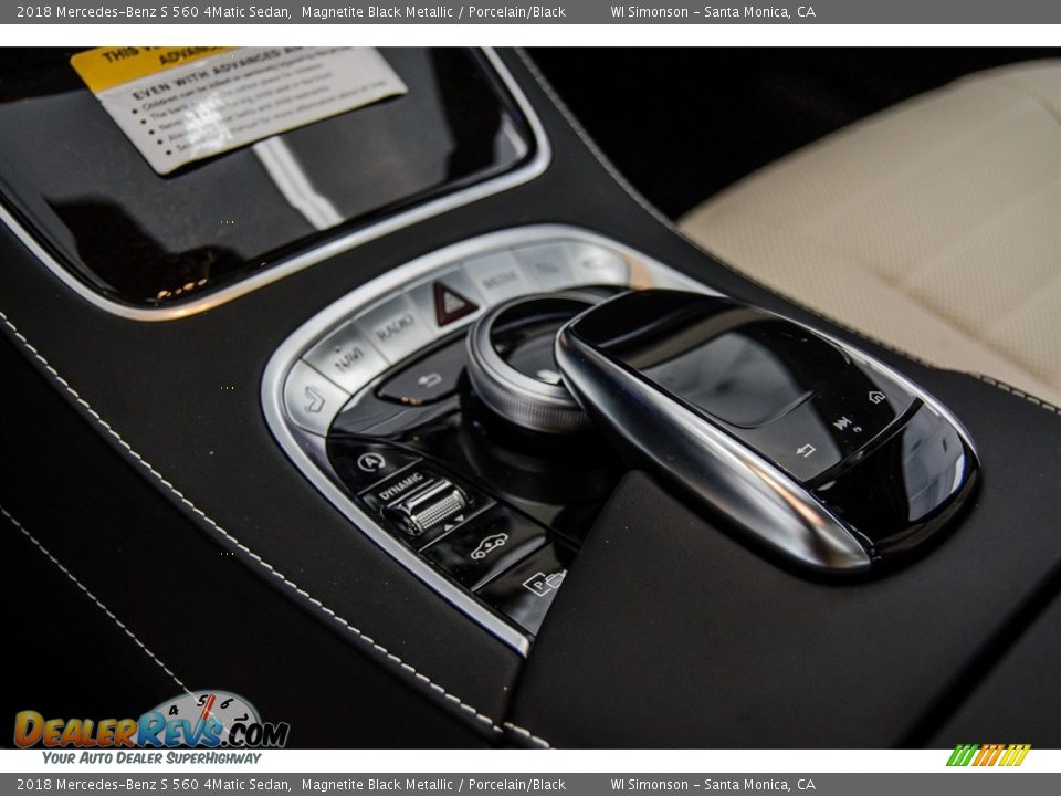 2018 Mercedes-Benz S 560 4Matic Sedan Magnetite Black Metallic / Porcelain/Black Photo #7