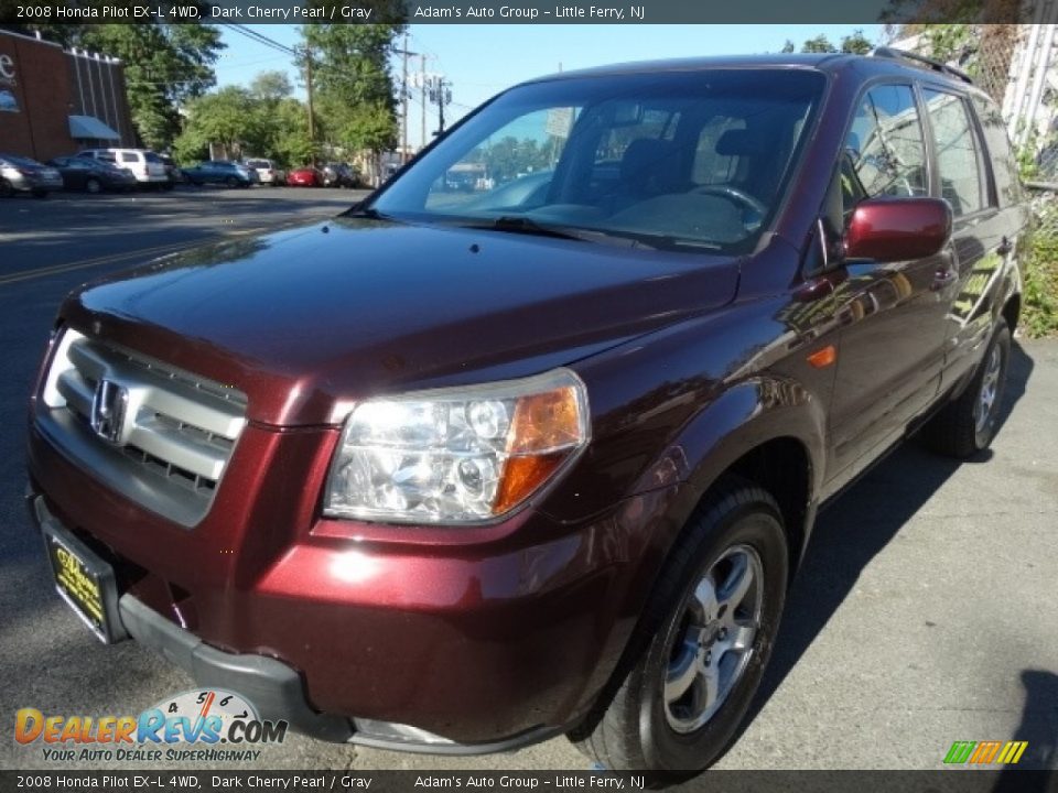 2008 Honda Pilot EX-L 4WD Dark Cherry Pearl / Gray Photo #3