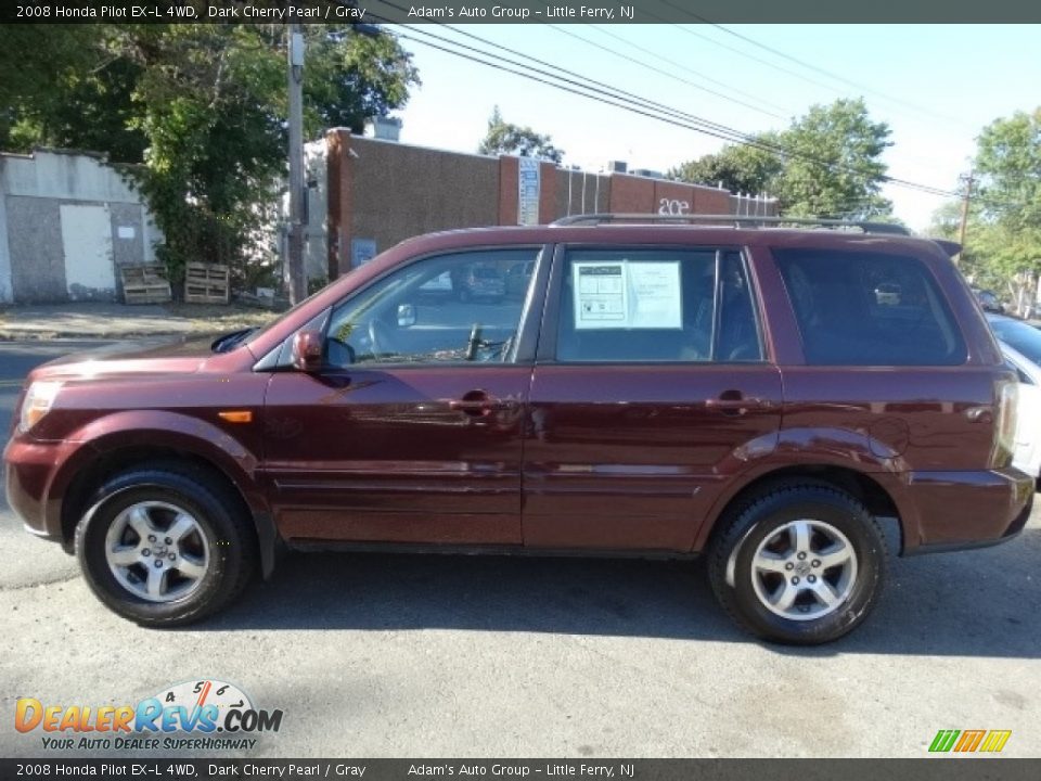 2008 Honda Pilot EX-L 4WD Dark Cherry Pearl / Gray Photo #4