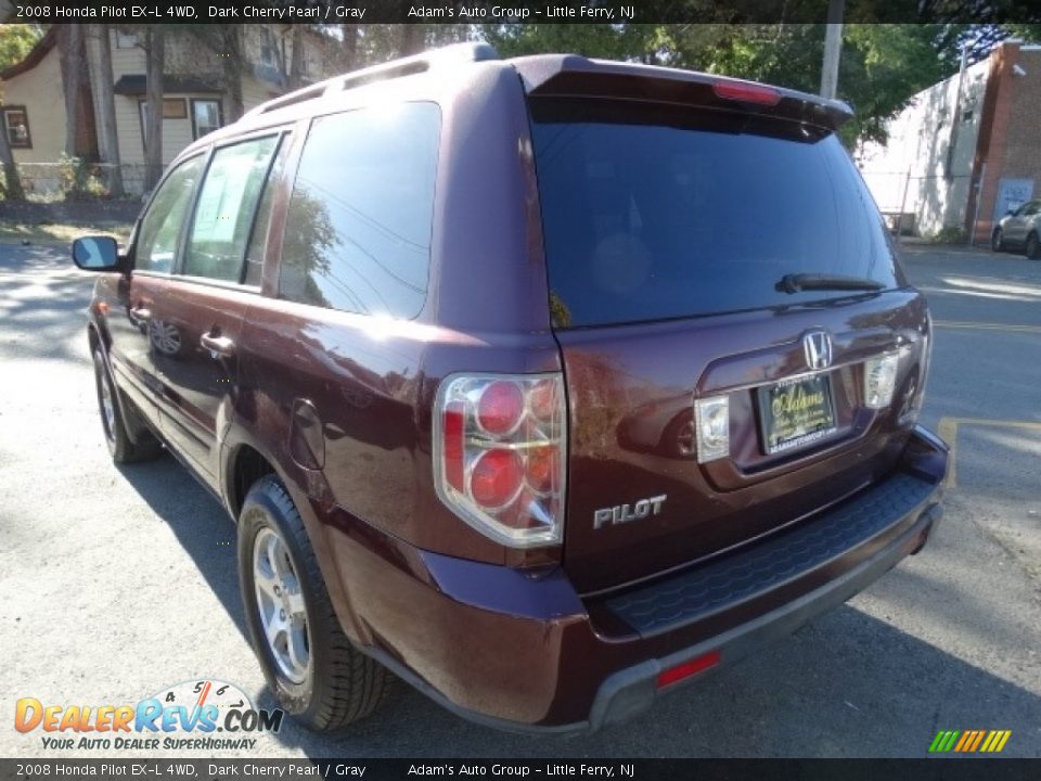 2008 Honda Pilot EX-L 4WD Dark Cherry Pearl / Gray Photo #5