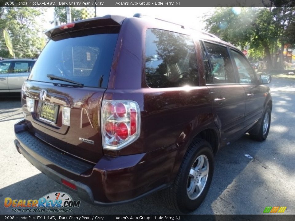 2008 Honda Pilot EX-L 4WD Dark Cherry Pearl / Gray Photo #7