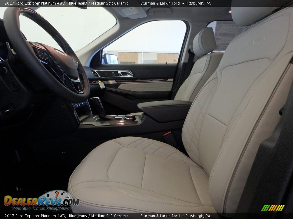 2017 Ford Explorer Platinum 4WD Blue Jeans / Medium Soft Ceramic Photo #6