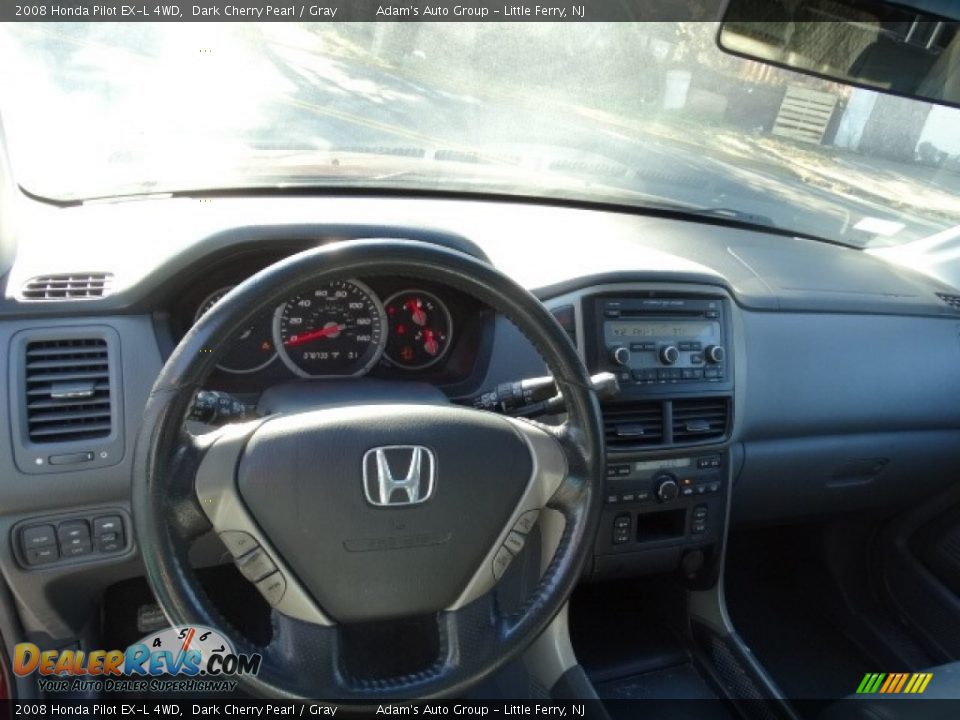 2008 Honda Pilot EX-L 4WD Dark Cherry Pearl / Gray Photo #14