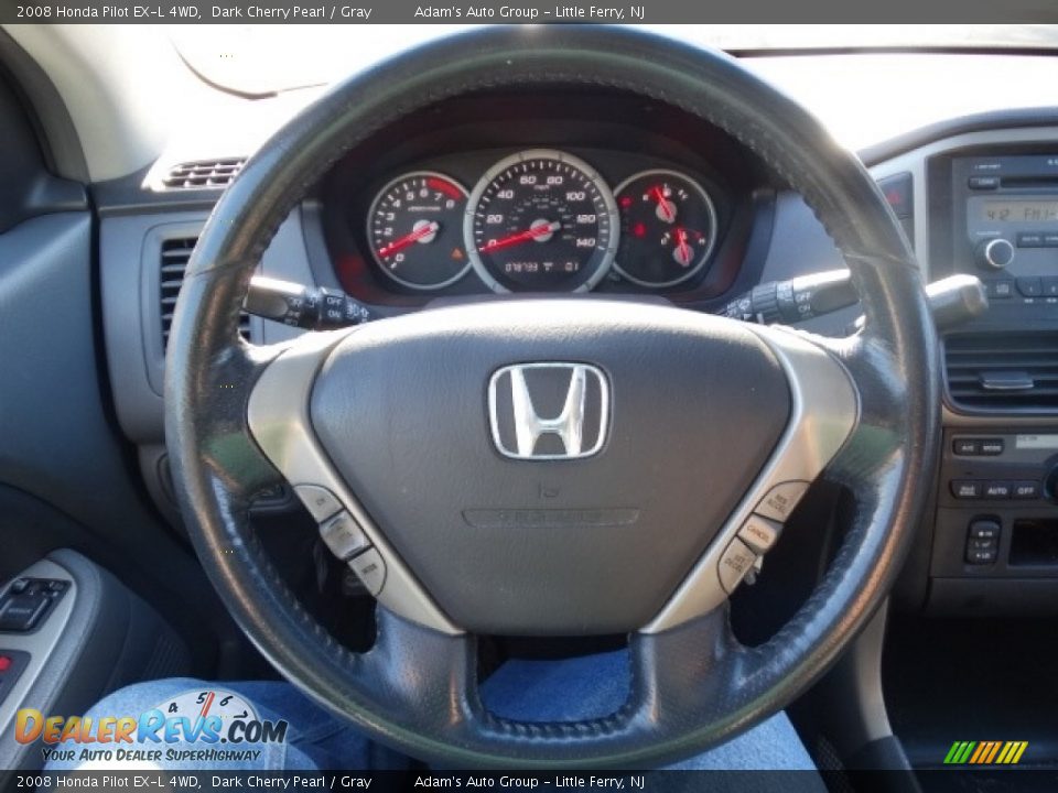 2008 Honda Pilot EX-L 4WD Dark Cherry Pearl / Gray Photo #16
