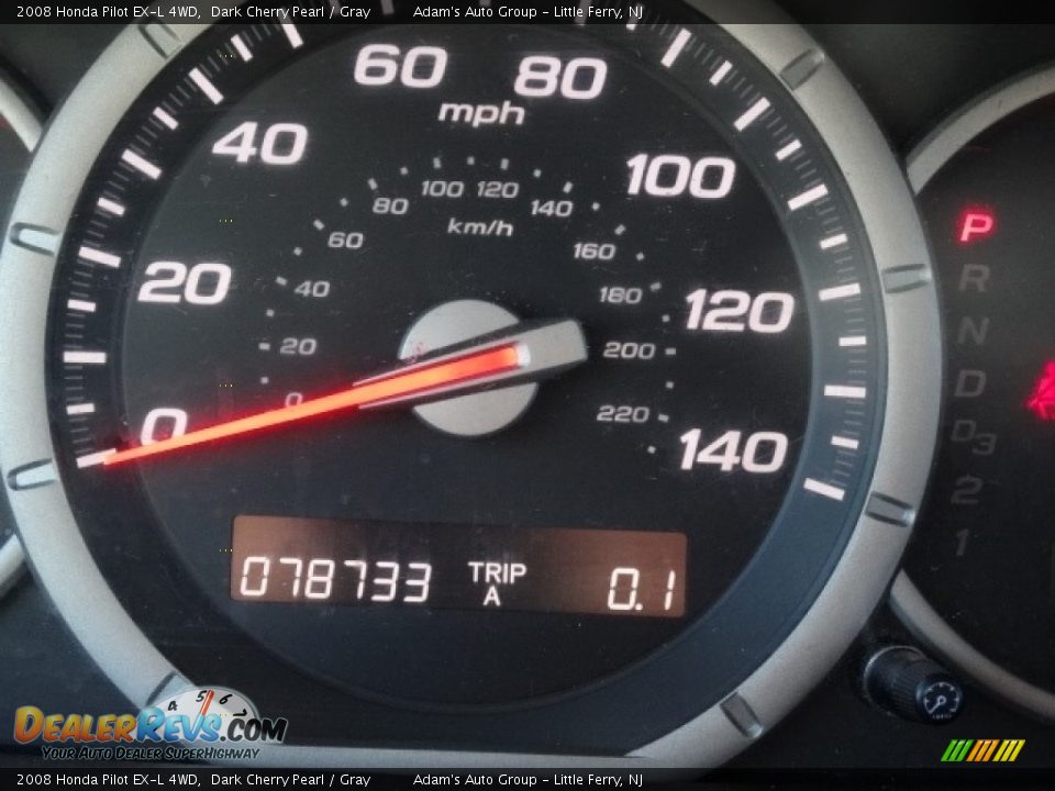 2008 Honda Pilot EX-L 4WD Dark Cherry Pearl / Gray Photo #18