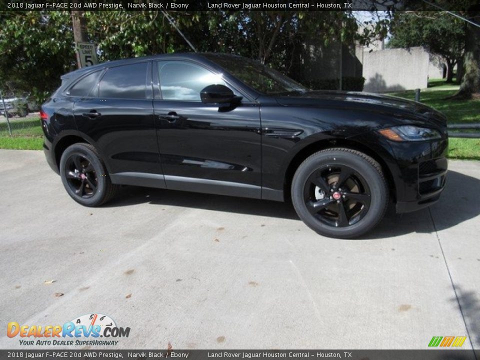 2018 Jaguar F-PACE 20d AWD Prestige Narvik Black / Ebony Photo #1