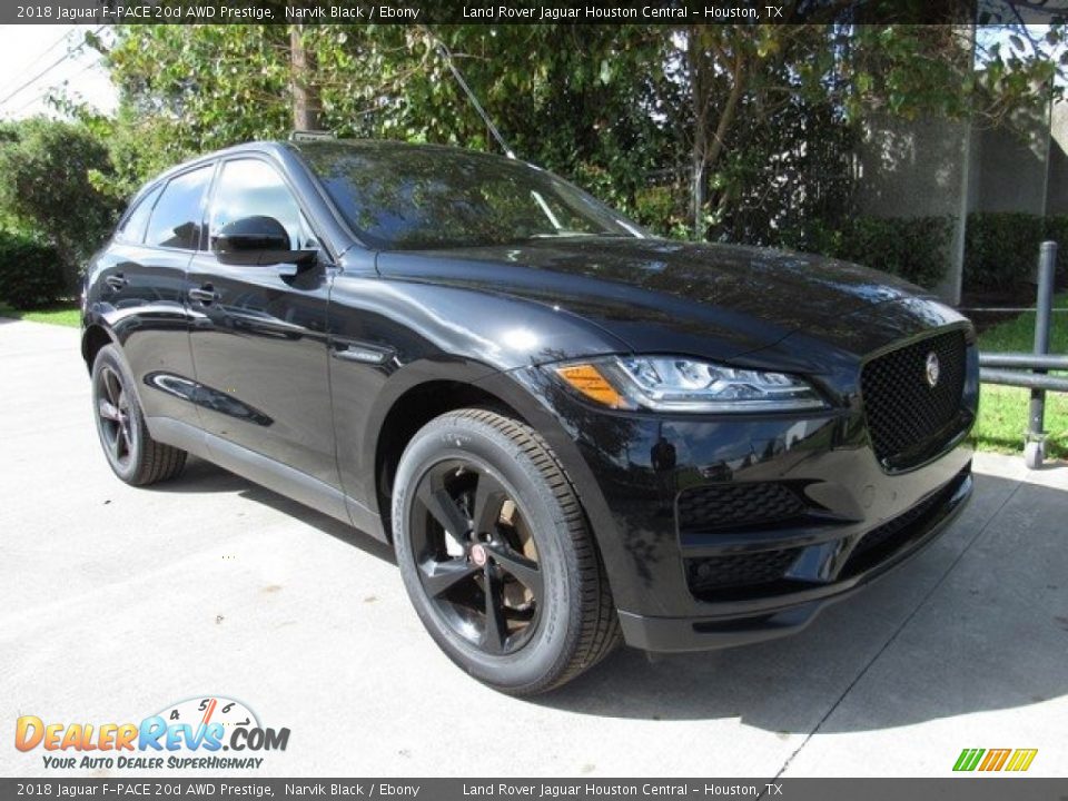 2018 Jaguar F-PACE 20d AWD Prestige Narvik Black / Ebony Photo #2