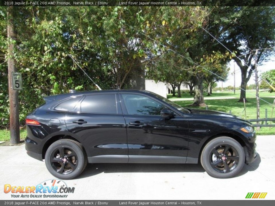 2018 Jaguar F-PACE 20d AWD Prestige Narvik Black / Ebony Photo #6
