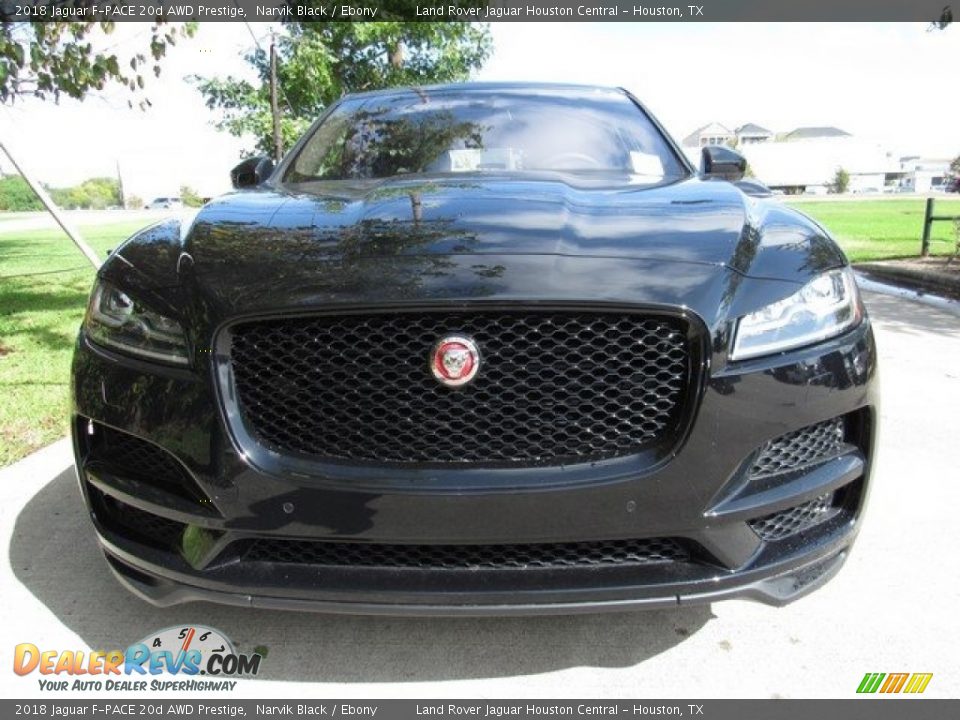 2018 Jaguar F-PACE 20d AWD Prestige Narvik Black / Ebony Photo #9