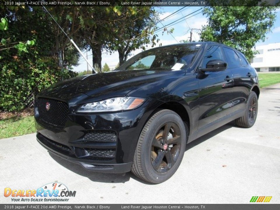 2018 Jaguar F-PACE 20d AWD Prestige Narvik Black / Ebony Photo #10