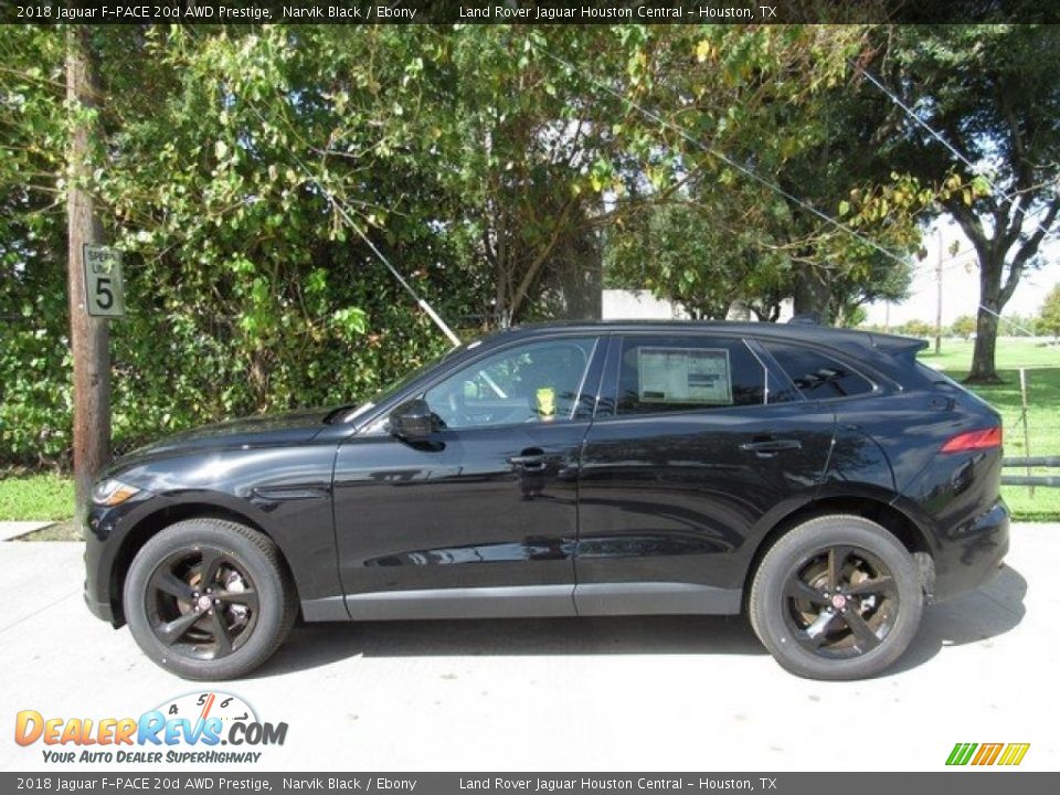 2018 Jaguar F-PACE 20d AWD Prestige Narvik Black / Ebony Photo #11