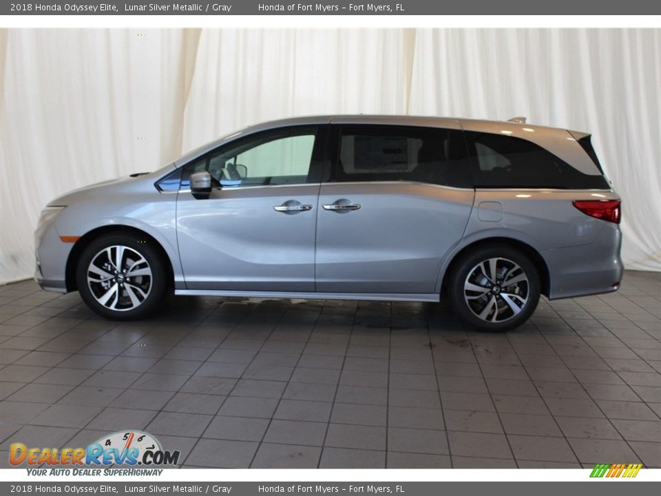 2018 Honda Odyssey Elite Lunar Silver Metallic / Gray Photo #5