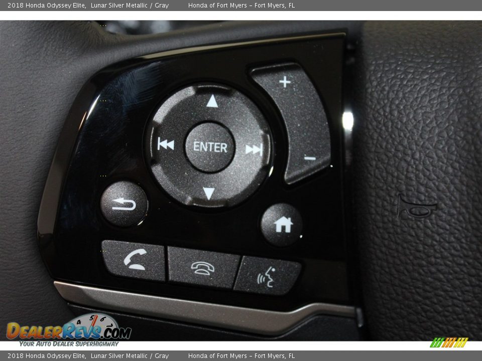 2018 Honda Odyssey Elite Lunar Silver Metallic / Gray Photo #15