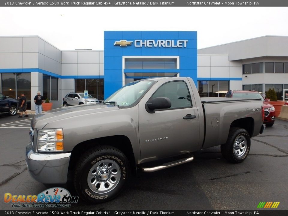 2013 Chevrolet Silverado 1500 Work Truck Regular Cab 4x4 Graystone Metallic / Dark Titanium Photo #1