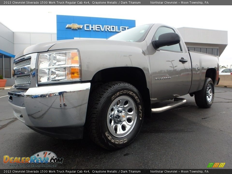 2013 Chevrolet Silverado 1500 Work Truck Regular Cab 4x4 Graystone Metallic / Dark Titanium Photo #2