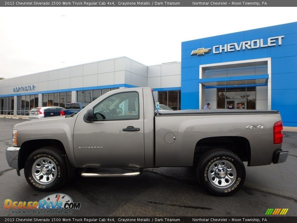 2013 Chevrolet Silverado 1500 Work Truck Regular Cab 4x4 Graystone Metallic / Dark Titanium Photo #4