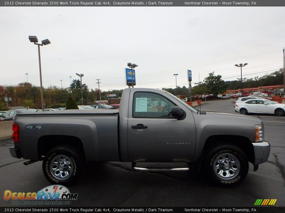 2013 Chevrolet Silverado 1500 Work Truck Regular Cab 4x4 Graystone Metallic / Dark Titanium Photo #12