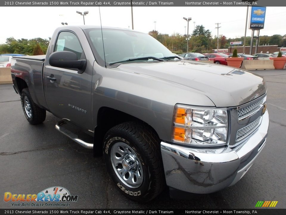 2013 Chevrolet Silverado 1500 Work Truck Regular Cab 4x4 Graystone Metallic / Dark Titanium Photo #14