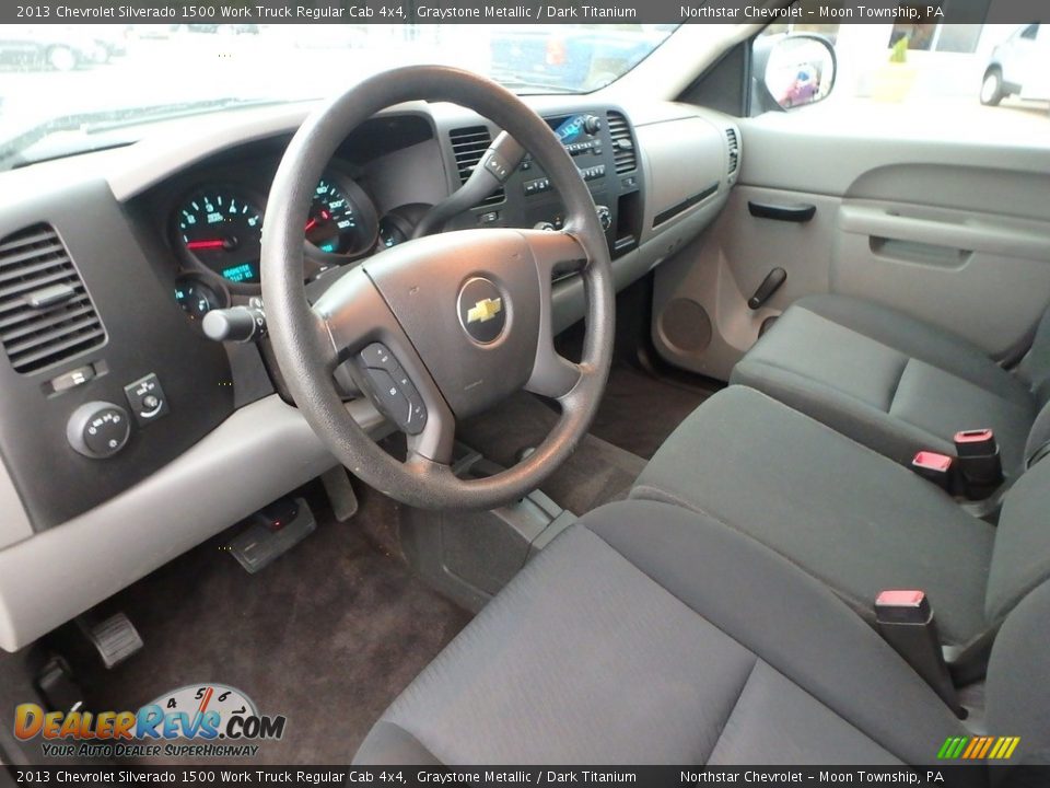 2013 Chevrolet Silverado 1500 Work Truck Regular Cab 4x4 Graystone Metallic / Dark Titanium Photo #24