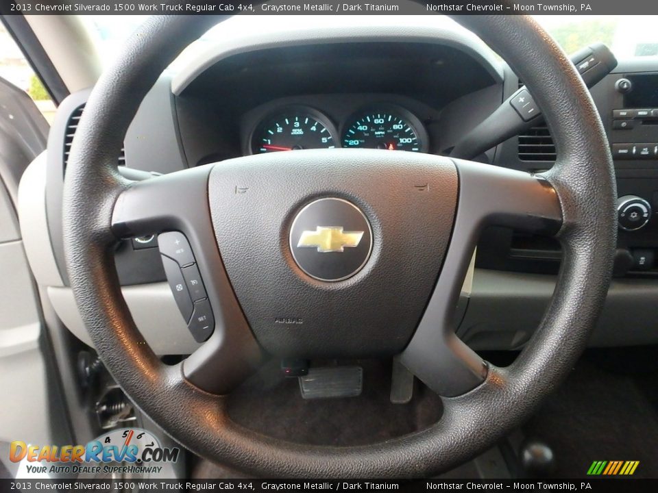 2013 Chevrolet Silverado 1500 Work Truck Regular Cab 4x4 Graystone Metallic / Dark Titanium Photo #26