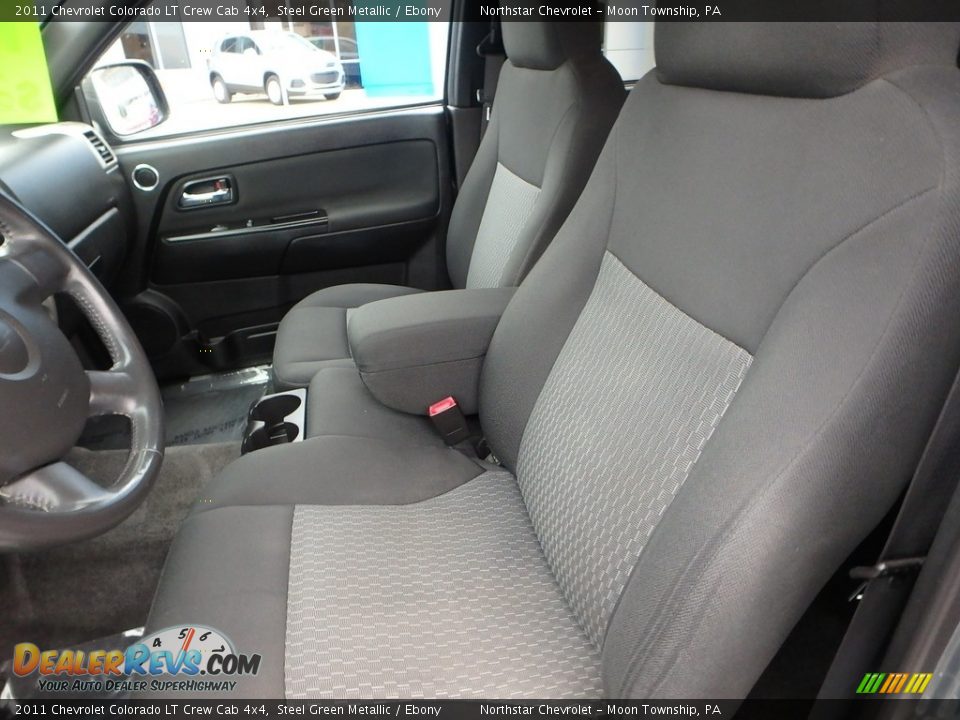 2011 Chevrolet Colorado LT Crew Cab 4x4 Steel Green Metallic / Ebony Photo #20