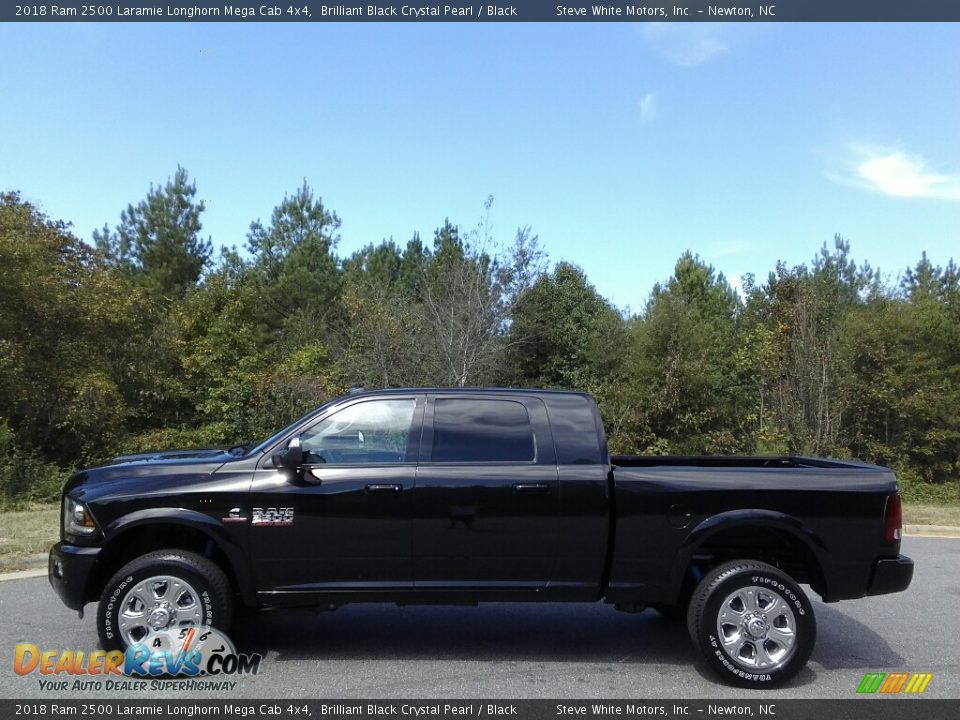 Brilliant Black Crystal Pearl 2018 Ram 2500 Laramie Longhorn Mega Cab 4x4 Photo #1