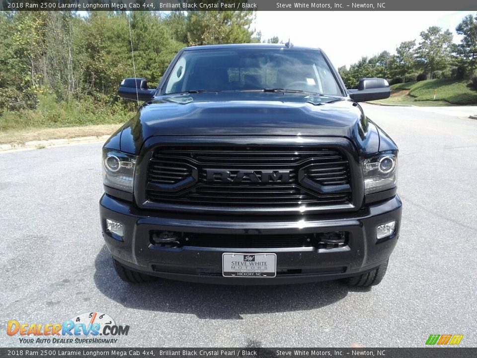 2018 Ram 2500 Laramie Longhorn Mega Cab 4x4 Brilliant Black Crystal Pearl / Black Photo #3