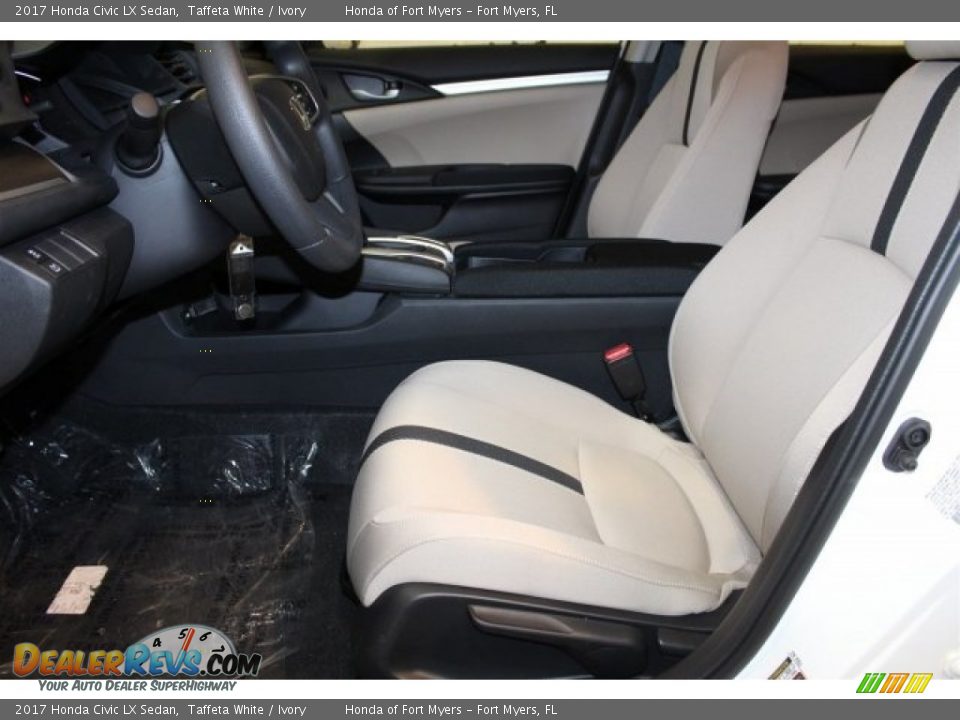 2017 Honda Civic LX Sedan Taffeta White / Ivory Photo #9