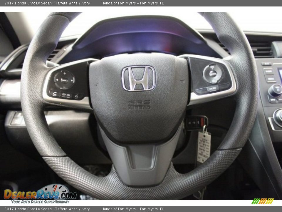 2017 Honda Civic LX Sedan Taffeta White / Ivory Photo #11