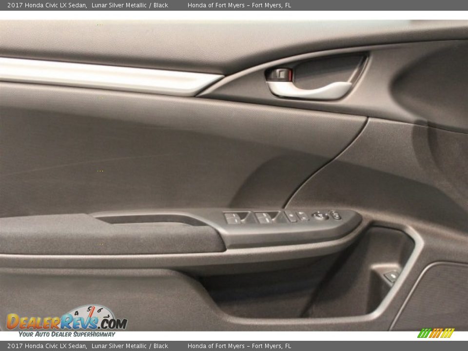 2017 Honda Civic LX Sedan Lunar Silver Metallic / Black Photo #8