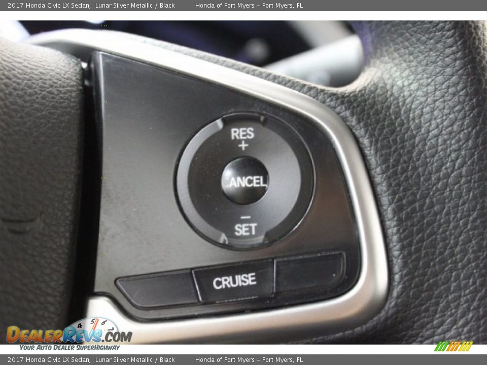 2017 Honda Civic LX Sedan Lunar Silver Metallic / Black Photo #13