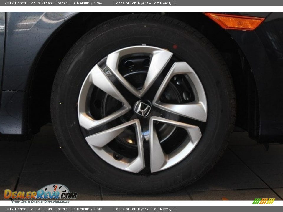 2017 Honda Civic LX Sedan Cosmic Blue Metallic / Gray Photo #2