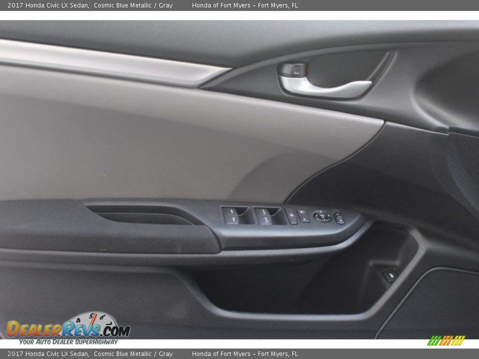 2017 Honda Civic LX Sedan Cosmic Blue Metallic / Gray Photo #7