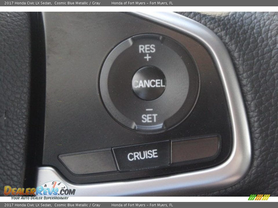 2017 Honda Civic LX Sedan Cosmic Blue Metallic / Gray Photo #14