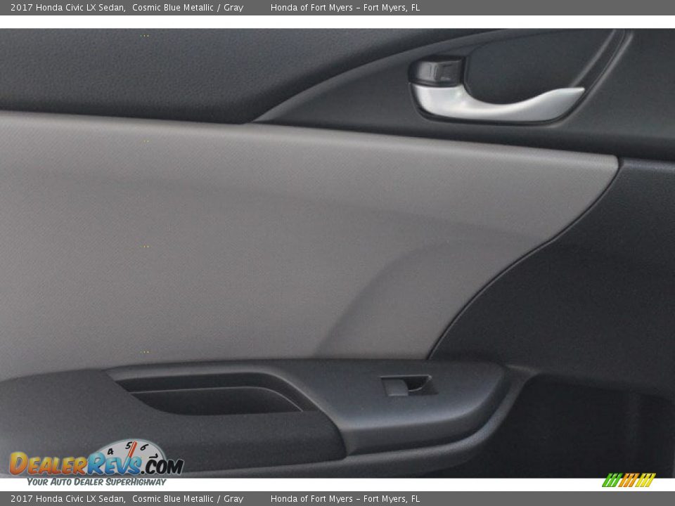 2017 Honda Civic LX Sedan Cosmic Blue Metallic / Gray Photo #23