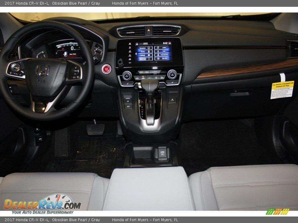 2017 Honda CR-V EX-L Obsidian Blue Pearl / Gray Photo #7