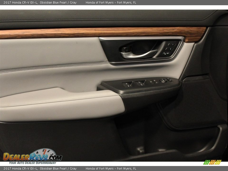 2017 Honda CR-V EX-L Obsidian Blue Pearl / Gray Photo #8