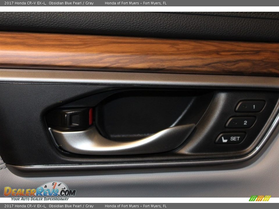 2017 Honda CR-V EX-L Obsidian Blue Pearl / Gray Photo #10