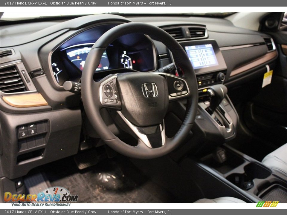 2017 Honda CR-V EX-L Obsidian Blue Pearl / Gray Photo #13