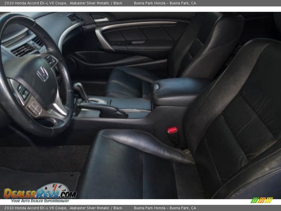 2010 Honda Accord EX-L V6 Coupe Alabaster Silver Metallic / Black Photo #3