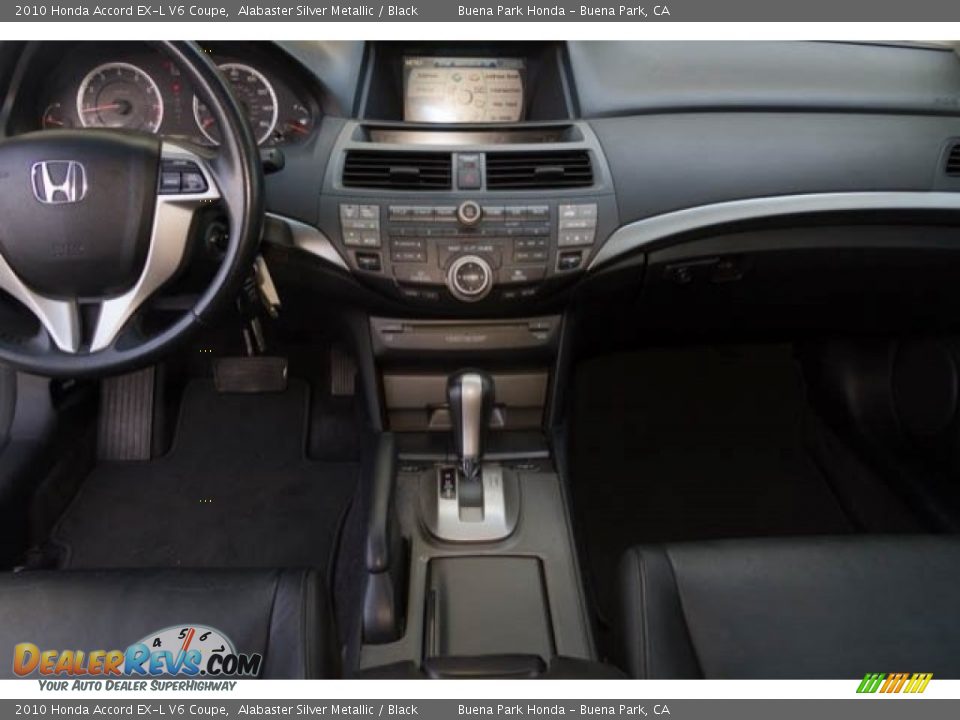 2010 Honda Accord EX-L V6 Coupe Alabaster Silver Metallic / Black Photo #5