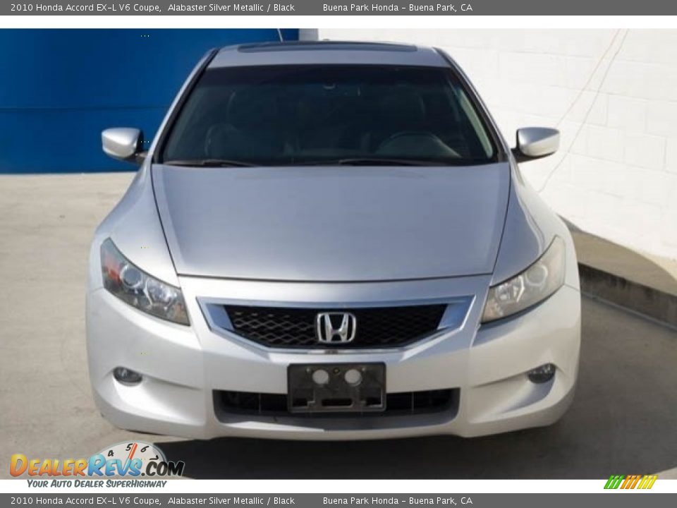 2010 Honda Accord EX-L V6 Coupe Alabaster Silver Metallic / Black Photo #7