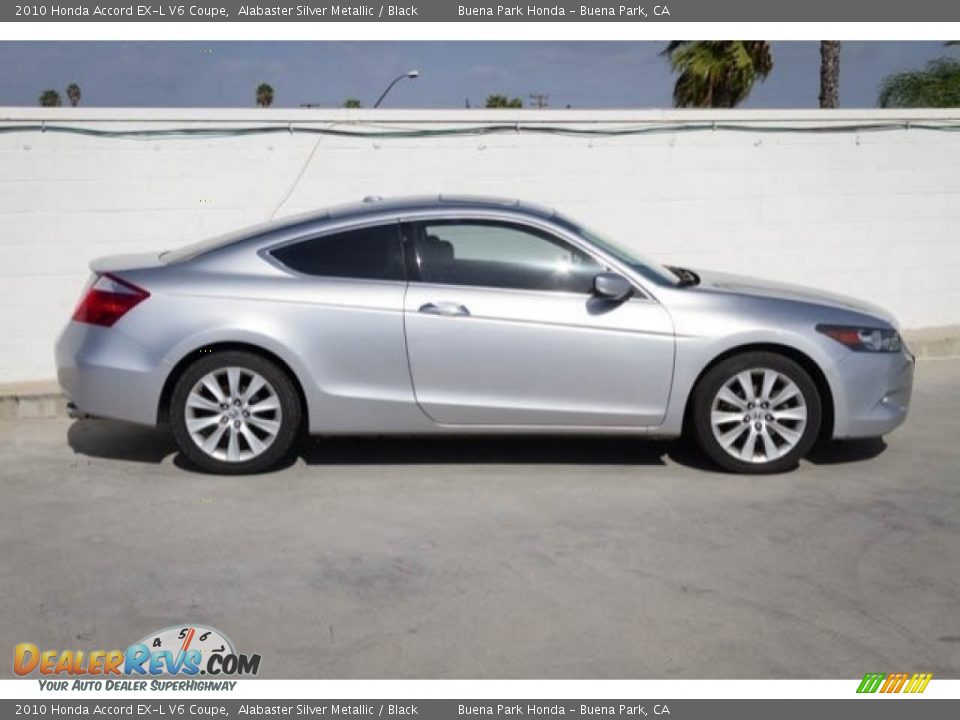 2010 Honda Accord EX-L V6 Coupe Alabaster Silver Metallic / Black Photo #8