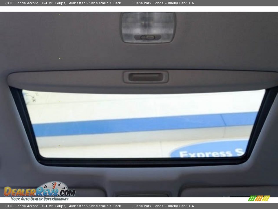 2010 Honda Accord EX-L V6 Coupe Alabaster Silver Metallic / Black Photo #12