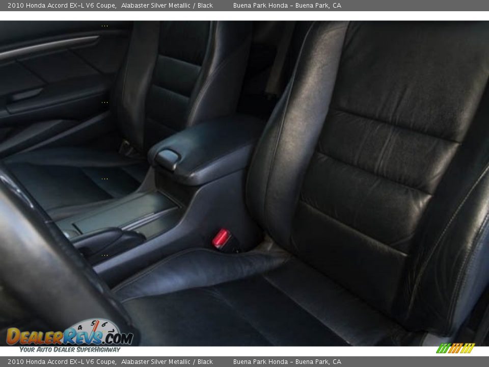 2010 Honda Accord EX-L V6 Coupe Alabaster Silver Metallic / Black Photo #13
